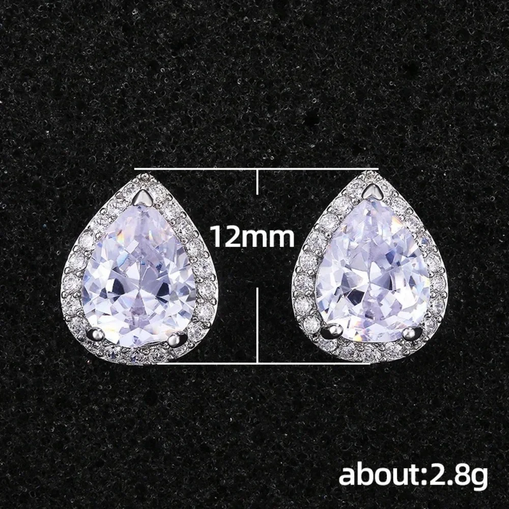 New Pear cut Diamond Stud Earrings - Picture 6 of 6